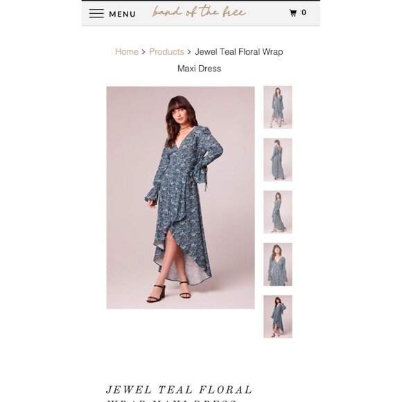 NWT Jewel teal floral wrap maxi dress size large - Picture 1 of 4